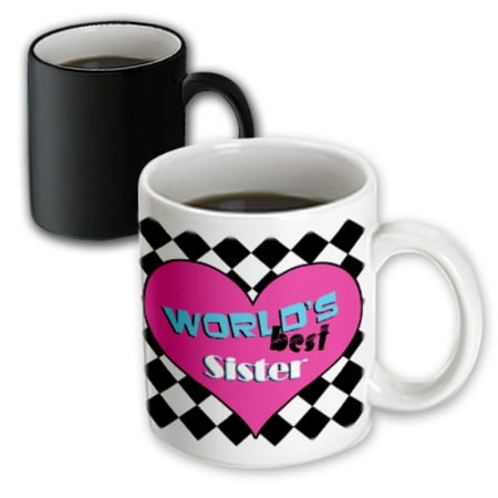 3dRose Worlds Best Sister, Magic Transforming Mug, (Best Sister In The World Gifts)