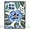 Blue Garden, variant on Moonow7 Snowdrop Flower Wall Art Poster, Elegant White Bloom Print on Green Background for Bedroom, Living Room, or Kitchen, Spring Floral Botanical Home Decor, Unframed Size 40x50 cm / 16x20″