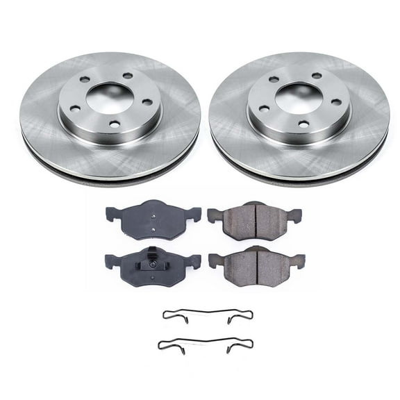 Ultimate Brakes Front Ceramic Brake Pad and Rotor Kit with Hardware WM80761