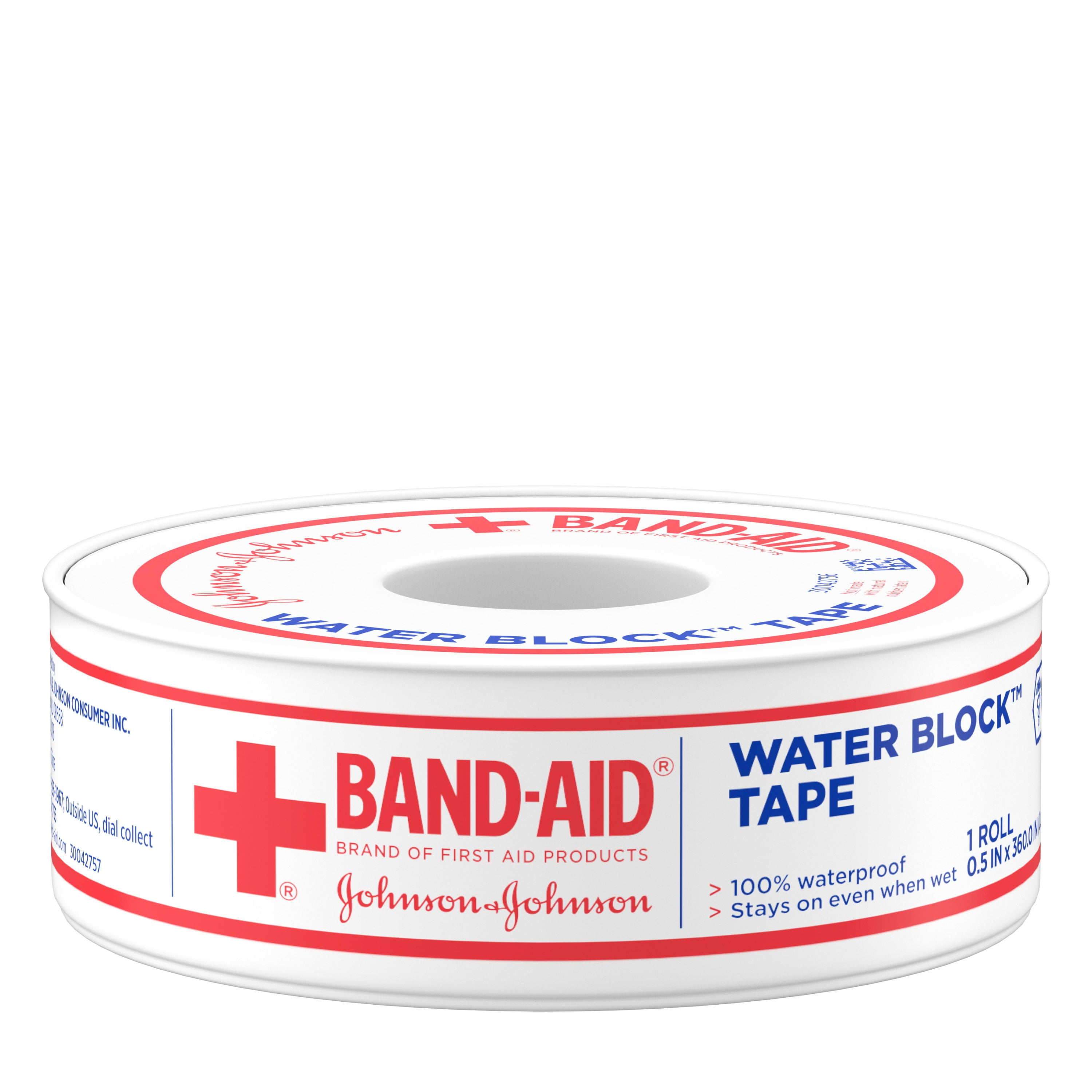 Band-Aid Brand of First Aid Products 100% Waterproof Self-Adhesive Medical  Tape Roll to Secure Bandages, Durable First Aid Wound Care Bandaging Tape,  1 Inch by 10 Yards (Pack of 2) 2 Count (Pack of 1)
