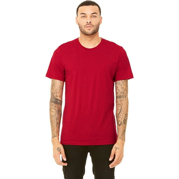 Bella Canvas Triblend Short-Sleeve T-Shirt (3413C) Large Solid Red Tribln