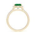 thumbnail image 2 of ANGARA Lab Grown 1.5 Ct Pear-Shaped Emerald Halo Engagement Ring for Women in 14K Yellow Gold (Size-9x7mm) | May Birthstone, Birthday, Anniversary, Jewelry Gift for Women | Lab-Grown Emerald Ring, 2 of 8