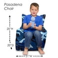 thumbnail image 3 of Posh Creations Structured Comfy Bean Bag Chair, Pasadena Chair, Nylon - Camo Blue and Light Blue, 3 of 4