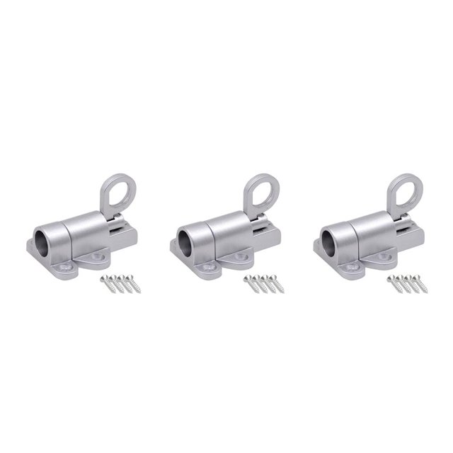 sweethay Hot Xd -Aluminium Legering Beveiliging Automatische Venster Gate Lock Voorjaar Bounce Deur Klink Black Silver Type7 NO7