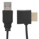 thumbnail image 3 of 2PCS USB 2.0 Adaptador de cable de cargador macho HDMI macho a hembra 50 cm con cable de alimentación auxiliar, 3 of 8