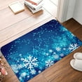 thumbnail image 2 of Bath Mat for Bathroom Christmas Snowflake Blue Xmas Winter Rugs Shower Mats Memory Foam Rug Non Slip Floor Small Carpet Soft Light Absorbent Washable for Home Hotel Decor 15.7 X 23.6 inch, 2 of 6