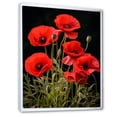 thumbnail image 2 of Designart "Cascade Of Crimson Poppies" Poppies Floater Framed Canvas Prints, 2 of 5