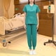 thumbnail image 2 of Conjunto de uniforme médico para mujer, ropa de trabajo de enfermera, traje de manga corta con múltiples bolsillos, pantalones deportivos para Verde, 2 of 5