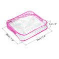 thumbnail image 2 of Uxcell M Size Clear Toiletry Bag Makeup Cosmetic Pouch with Zipper, Rose Red 3 Pack, 2 of 6