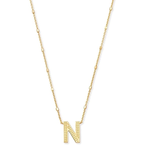 Kendra Scott Letter N Pendant Necklace in Gold