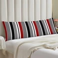 thumbnail image 2 of Abstract Stripes Body Pillow Cover Red and Black White Grey Striped Long Pillow Case with Zipper Decorative Soft Bedding Pillowcase Modern Stripe Pillow Covers for Couch,Bedroom,Home Gifts 20"x54", 2 of 6