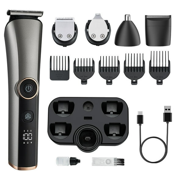 Hair Clippers for Men Professional, Beard Trimmer Kits & Sets, Cordless Mens Hair Trimmer, Electric Shavers, Haircutting Machine with LED Display, for Barber