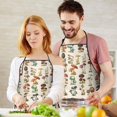 thumbnail image 5 of Brown Mushroom Plant Light Pattern Apron-Garden Aprons for Women with Pockets-Cotton Linen Waterproof Kitchen Cooking Gardening Aprons Adjustable for Kitchen,Cooking,BBQ and Salon 33x27 Inch, 5 of 7