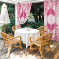 thumbnail image 4 of Outdoor Curtains for Patio Waterproof, Pink Ribbon Wings Outdoor Privacy Panels Grommet, Bows Vintage Floral Butterfly Abstract Blackout Outside Curtains for Porch/Cabana 54"x95", 1 Panel, 4 of 8
