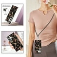 thumbnail image 5 of Case for Samsung Galaxy S24 Ultra, Luxury Crossbody Detachable Strap Silicone Bumper Frame Marble Pattern TPU Ultra Slim Drop Protective Case Cover for Samsung Galaxy S24 Ultra - H, 5 of 5