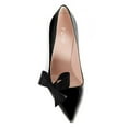 thumbnail image 4 of YDN Women Graceful Bows Slip On Pumps Pointed Closed Toe Stiletto Super High Heels Prom Wedding Party Dress Shoes Size 12 Black, 4 of 4