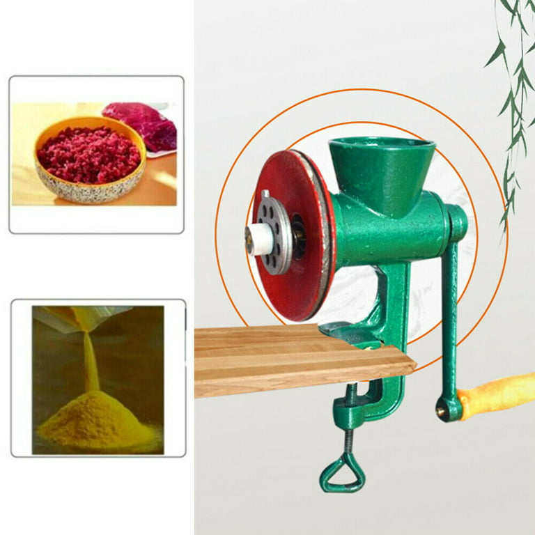 Tall Cast Iron Grinder Grain Mill Hand Crank Manual Corn Flour NutWheat  Coffee