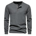 thumbnail image 2 of Ccpelsie Mens Henley Long Sleeve T-Shirt Casual Lightweight Shirts with Pockets(GY2,M）, 2 of 4