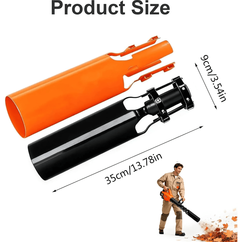 Golikin 2026 New Leaf Blower Air Booster Nozzle Attachment, Cordless Leaf Force Air Booster for 2–4 Inch Blower Tubes, Easy to Install Airflow Accelerator, Yard Cleanup Artifact (2Pcs/Black)