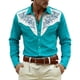 thumbnail image 1 of Camisetas de Navidad de Manga Larga de los Hombres Imprimir de Moda Casual Manga Larga Turndown Collar Blusa para Primavera Invierno Al Aire Libre Diario, 1 of 4