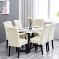 thumbnail image 2 of Stretch Chair Covers for Dining Room Set of 2, Removable Washable Dining Room Chair Covers, Dining Chair Slipcovers Seat Protector, Great Home Decor and Banquet Upholstery (Ivory, 2 Pack), 2 of 7