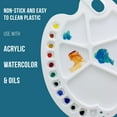 thumbnail image 4 of U.S. Art Supply Plastic 17-Well Artist Painting Palette with Thumb Hole - Non-Stick, Easy Clean, DIY Crafts, Watercolor, Oil, Acrylic Paint - (Pack of 2), 4 of 5
