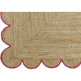 thumbnail image 2 of KLAVATE Natural Jute Scalloped Hand Braided Farmhouse Jute Runner Rug, 2 of 4