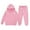Pink, variant on WUXIAN Toddler Sports Girls Outfits Tracksuits Sweatsuit 2PCS Sets Solid Color Long Sleeved Hoodie And Sweatpants Lovely Baby Streetwear