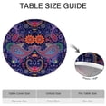 thumbnail image 6 of Boho Floral Elastic Tablecloth for Round Tables 38-42 Inches, 44 Inch Fitted Cover with Wrinkle Resistant Easy Clean Surface, 6 of 7