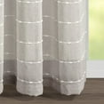 thumbnail image 4 of Lush Decor Farmhouse Textured Grommet Sheer Window Curtain Panel White Single 115x84, 4 of 11