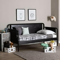 Baxton Studio Lucera Traditional Daybed, Twin, Black