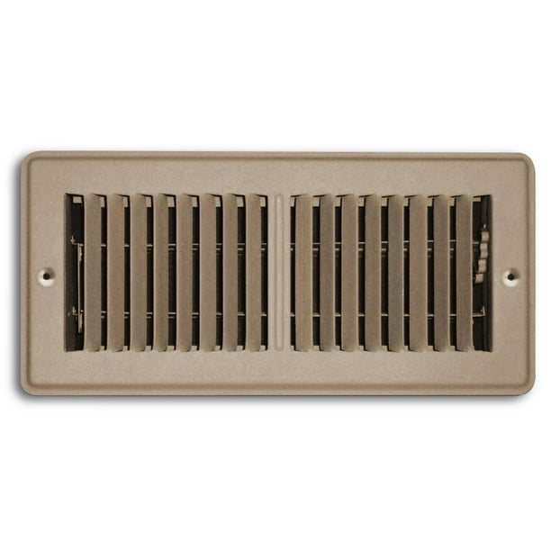 4" X 12" Mobile Home RV Floor Register Vent Grille with Back Dampers