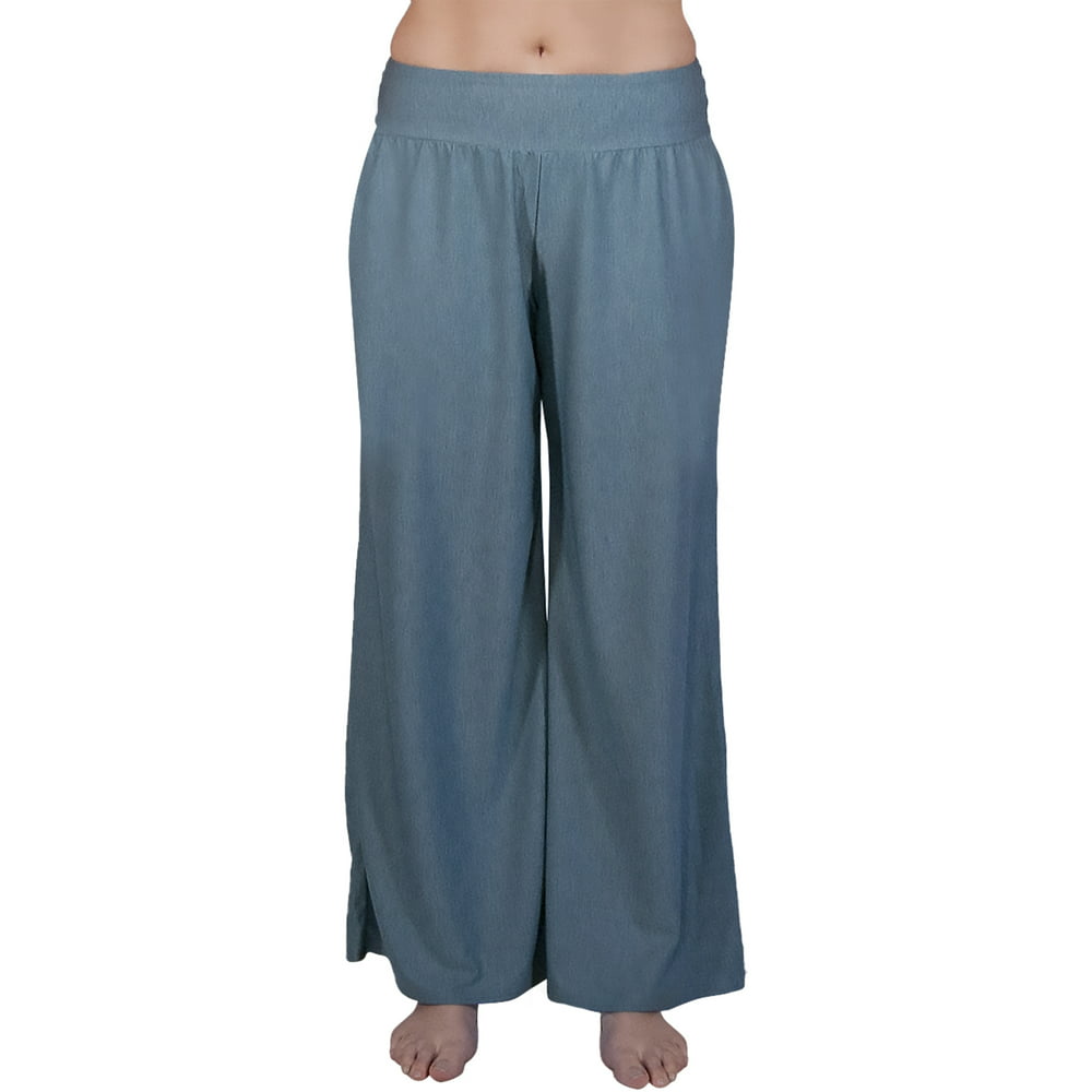 Silk Impressions - Women's Palazzo Pant Loungewear - Walmart.com ...