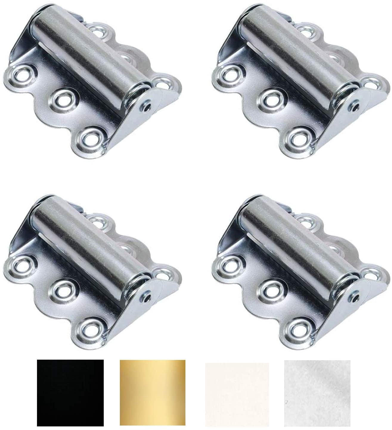Litepak Screen Door Hinge Professional Grade Hardware Self-Closing Easy Install (4 Pack, Zinc Plated)