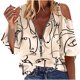 thumbnail image 1 of Camisa sexy de verano para mujer Blusa con hombros descubiertos Blusa con estampado de cremallera de media manga OAVQHLG3B Store  lin121212, 1 of 4