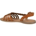 thumbnail image 6 of Women's Journee Collection Solay Flat Strappy Sandal Tan Faux Leather 7.5 M, 6 of 7