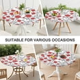 thumbnail image 7 of Round Fitted Tablecloth with Elastic Edges Fits 36"-44" Round Tables Pioneer Colorful Floral Waterproof Table Cover Washable Indoor and Outdoor for Party Kitchen Dinner Banquet Patio Picnic, 7 of 7
