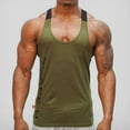 thumbnail image 4 of Men Gym Singlet Tank Top shirt Stringer Bodybuilding Y-Back Muscle Fitness Vest, 4 of 6