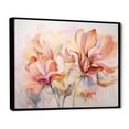thumbnail image 2 of Designart "Coral Petal Euphony II" Abstract Botanicals Floater Framed Canvas Print, 2 of 7