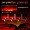thumbnail image 4 of 22 in Freestanding Fireplace Stove Infrared Fireplace RealSmart with 3D Flame Effect Remote Control, Timer, Overheating Protection Heater for Indoor Use Black (Christmas Red), 4 of 7