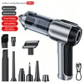 thumbnail image 4 of Handheld Vacuum Cleaner, 20000Pa Brushless Motor, 3-Speed Wind Power, 4-in-1 Portable Mini Vac, Dual Suction, LED Light, Smart Display, One-Click Dust Empty, Type-C Charge for Car, Office & Home, 4 of 7