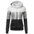 thumbnail image 3 of Sudadera informal de manga larga para mujer, chaqueta fina de retazos de colores, otoño, 3 of 5