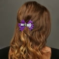 thumbnail image 2 of Unique Bargains 1 Pc Duckbill Clip Halloween Mesh Hair Clip for Women Purple White, 2 of 5