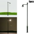 thumbnail image 2 of Model Building 5Pcs Model Railway 1:87 Lamp Post Street Lights Coppery Column Model Lampposts Oo Ho Scale Parts Leds 3.54 Insh, 2 of 7