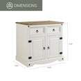thumbnail image 6 of OS Home and Office Furniture Wood Buffet Sideboard in Distressed White, 6 of 9
