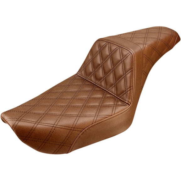 Brown Lattice Stitch Step-Up Seat