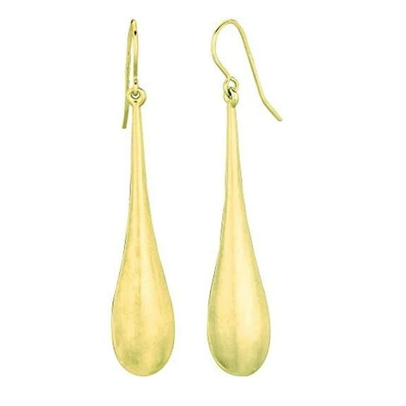 JewelStop 14K Yellow Gold Long Drop Earrings, 3gr.
