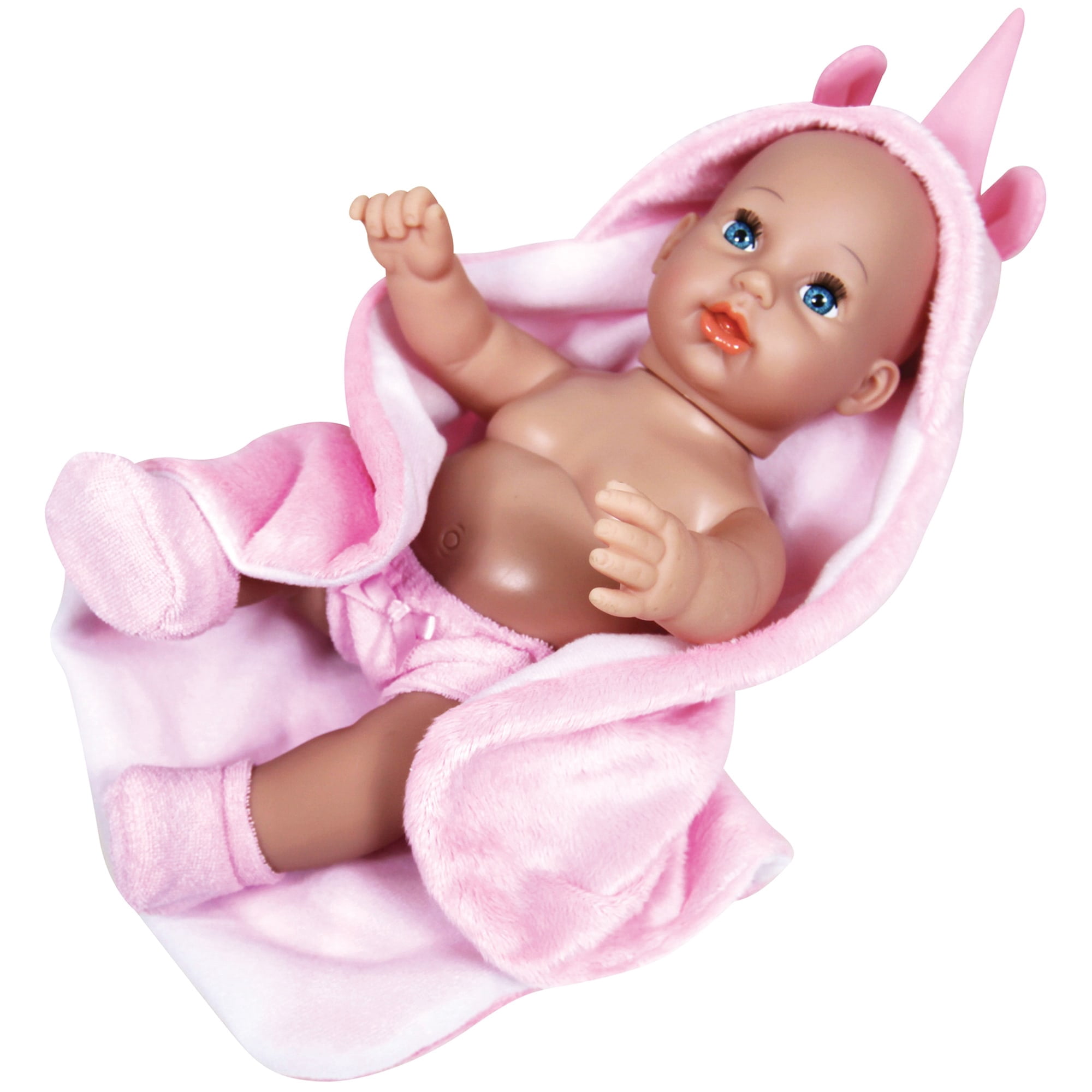 Lissi: 12" Baby Doll Gia W/ Unicorn Hood in Pink, Kids Ages 2+