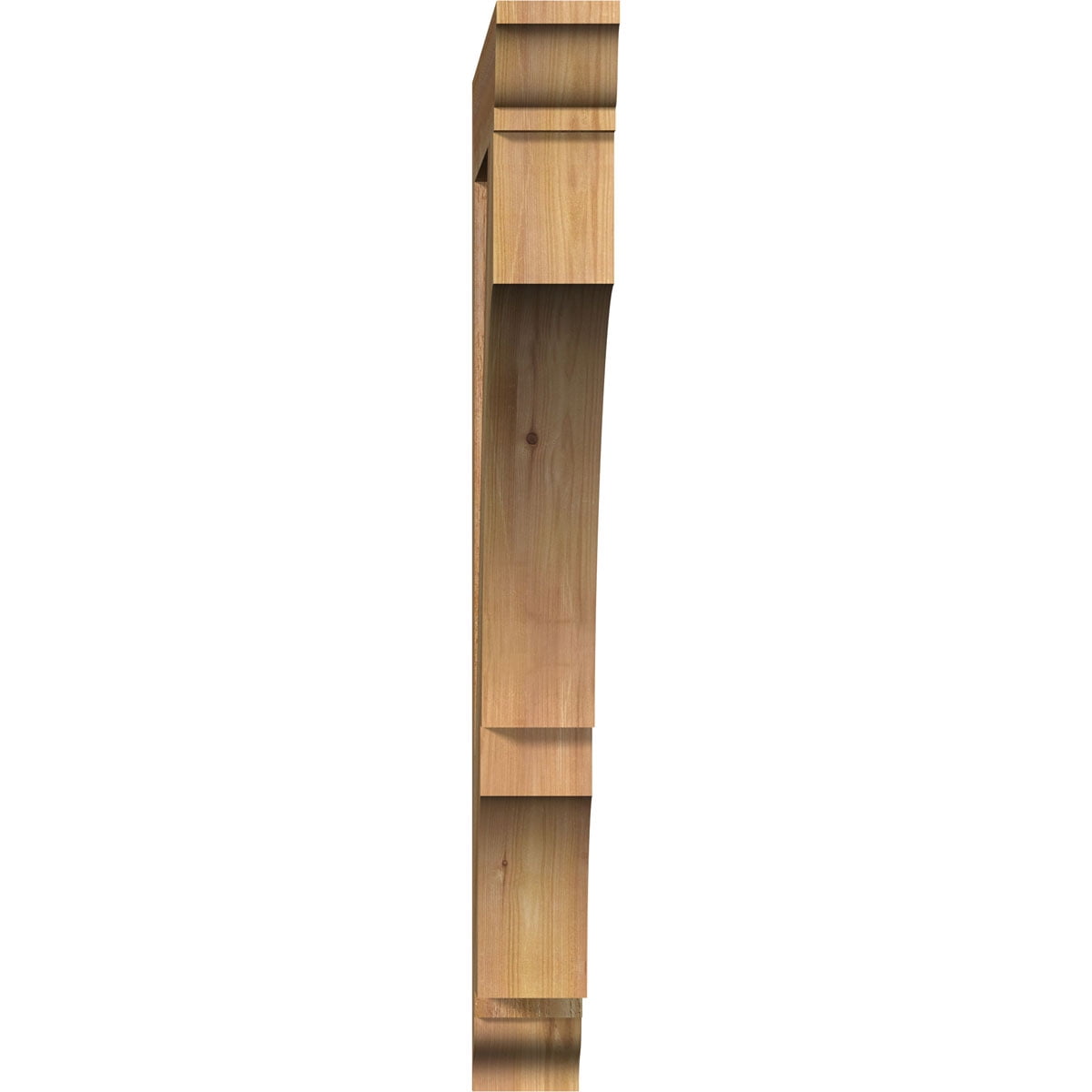 Ekena Millwork 4"W x 34"D x 38"H Balboa Traditional Rough Sawn Bracket, Western Red Cedar