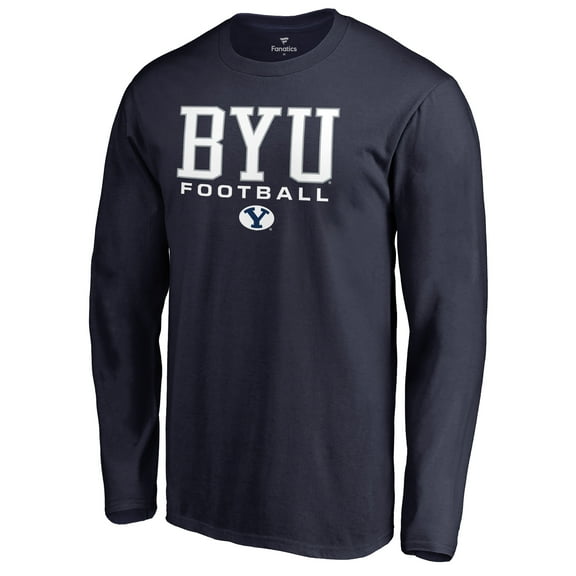 Men's Navy BYU Cougars Team Unity Football Long Sleeve T-Shirt